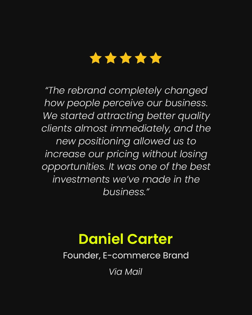 Client review: Daniel Carter, Founder, E-commerce Brand