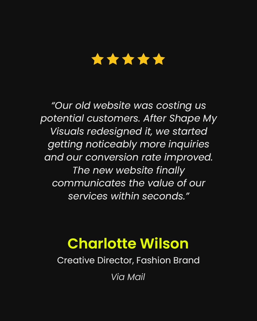 Client review: Charlotte Wilson, Creative Director, Fashion Brand